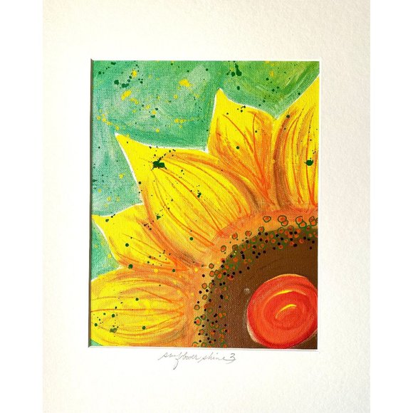 Original Art ‘Sunflower Shine 3’ Oil Marker by Artist Tristina Dietz Elmes Decor - Picture 2 of 6
